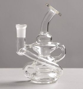 Glass Bongs Bong Hookahs Smokingアクセサリーパイプバブラーアッシュキャッチャーこのダブルバックウォーターミニウォーターパイプはカスタマイズできます