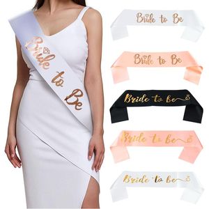 Party Decoration Bride To Be Sash/Bride Crown Headwear Bachelorette Supplies Satin Sash Band Wedding Bridal Shower