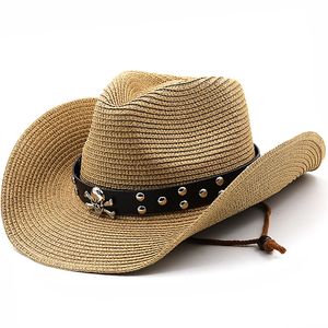 Primavera no verão Straw Hat 2022 Cowboy Beach Shade Chapé