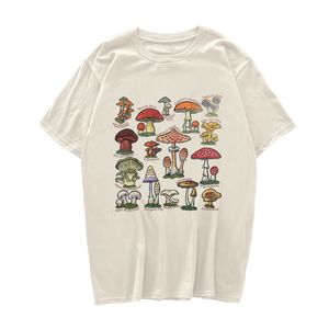 Vintage Fashion Pilzdrucken übergroße T -Shirt Egirl Grunge Ästhetik Streetwear Grafik Tees Frauen T -Shirts süße Tops Kleidung 220608