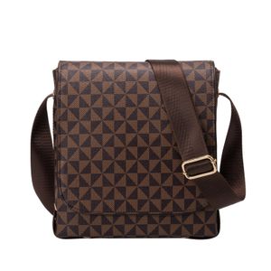Luxurys vintage ekose erkek çantaları PU deri çantası tasarımcısı E birim çantaları erkekler için kadın cüzdanları belge iş opt201s