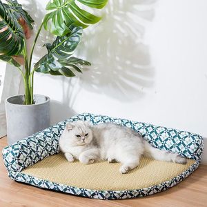 Summer Cat Bed House Kennel Nest Pet Dog Rug Beds For Dogs Accessories Cama Para Gato Furniture