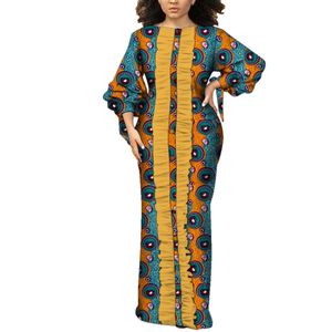 BintaRealWax Abiti casual africani Dashiki Taglie forti Cera di cotone Abbigliamento tradizionale africano 6XL Abito da festa lungo WY9217