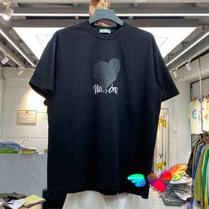 We11Done Heart T-shirt män kvinnor högkvalitativ svart broderi tryck welldone tee casual tops kort
