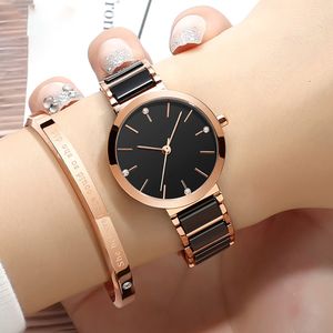 Wysokiej jakości zegarki kwarcowe Panie Pasek ceramiczny Wodoodporne Damskie Watch Moda Oriologio Di Lusso Sports