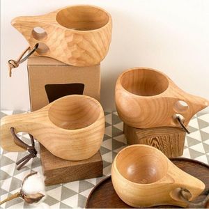 Wholesale wooden coffee mugs for sale - Group buy Mugs Wooden Cup Tea Portable Coffee Mug With Rubber Wood Handle Juice Milk Water Bottle Cups