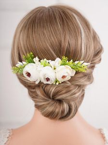 Cabeças de cabeça femininas no casamento de noiva pente de cabelo de flores artesanais Acessórios de capital para folhetos para peças de cabeça feminina