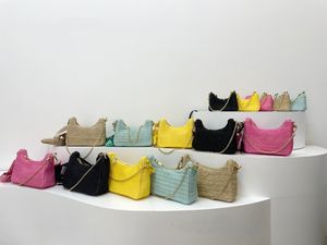Milão, Itália venda por atacado-Bahia Grass Designer Crossbody Bag Women Women Sun Straw Sacos de luxo de Milão Itália Marca de malhas alar de malha e mão de mulher
