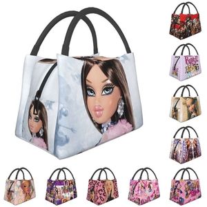 Custom Bratz Rock Angelz Women Warm Cooler Insulated Lunch Boxes for Office Travel Fruit Fresh Storage Bag 220711