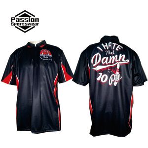 MOQ 5pcs Custom Sublimated Free Design Polo Passion Bowling Shirt Short Sleeve 220620