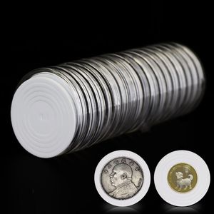 チャレンジコイン収納ボックス保護ケース調節可能なフォームパッドすべてのサイズのお土産プラスチック箱のコインに適した