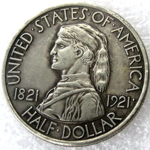 ABD 1921 Missouri Hatıra Yarım Dolar Craft Gümüş Kaplama Kopya Madeni Para Metal Ölümleri Üretim Fabrika Fiyatı