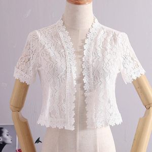 Women's Knits & Tees Womens Ladies Soft Capes Thin Jacket Wraps Lace Shrug Bridal Bolero Elegant Shawl And Evening Wedding Cover UpWomen's