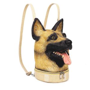 HBP 3D Lady Dog Head Rucksack Tier Pu Tasche Herren und Damen Multifunktionstasche Generation 220805