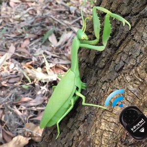 Infraröd RC fjärrkontroll realistiska mini mantis insekt skrämmande trick leksak simulering djur roliga prank barn för barn leksak gåva y3167