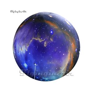 Customized Luminous Inflatable Planet Balloon Full Printed Blow Up Celestial Body Ball For Carnival Party Decoration