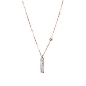 Collane con pendente In Acciaio Inox 2022 Moda Fine Estate Messa A Fuoco Gioielli Zircone Colonna Choker Collier Pendenti Per Le Donne N-45Pendant