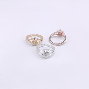 Fashion tortoise ring 18K gold plated silver and rose three color Lovely cartoon animal rings for women wholesale