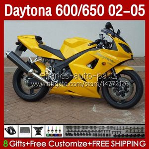 OEM Fairings For Daytona 600CC 650CC 650 600 CC Daytona650 2002 2003 2004 2005 Factory Yellow Bodywork 132No.183 Daytona600 2002-2005 Daytona 600 02 03 04 05 ABS Body Kit