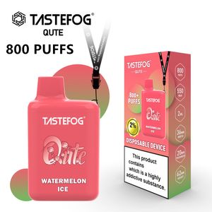 Оптовая продажа одноразовых электронных сигарет Vape 800 затяжек Tastefog Новейшие электронные сигареты с сетчатой катушкой и 15 вкусами