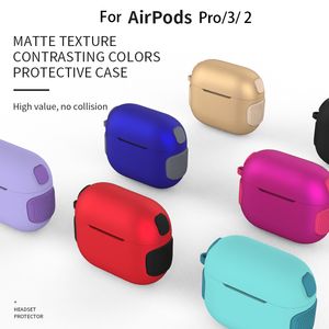 Airpods Pro Protection Caver PCとシリコン材料2のワイヤレスヘッドセットアクセサリケース2 in 1衝撃防止防止airpod 3 2 Bluetoothイヤホンプロテクターシェル