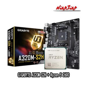 Motherboards Ryzen 5 2600 R5 CPU Gigabyte GA A320M S2H Motherboard Suit Socket AM4 Without CoolerMotherboards