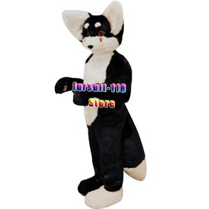 Fursuit Husked Husked Cão Fox Wolf Mascot Traje Fato Adulto Personagem De Banda Desenhada Dia das Bruxas Party Party Set # 102