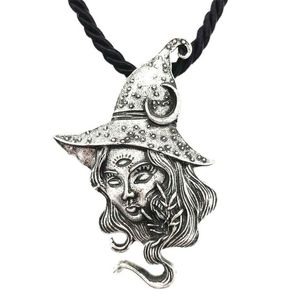 Collane con ciondolo Wicca Crescent Moon Incantesimi Streghe Gioielli Goth Donna Accessori Punk Forniture Wicca Ciondolo