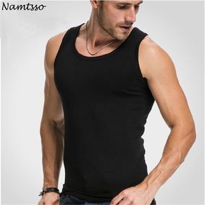 Giubbotto da uomo fitness elastico elastico casual o collo traspirato H tutto il cotone solido serbatoi maschili 220624