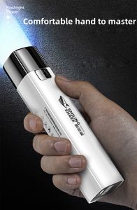 Bärbar Mini IPX6 powerbank med g3-bländande led-ljus fungerar som blixtljus USB-laddning för iphone-mobiler