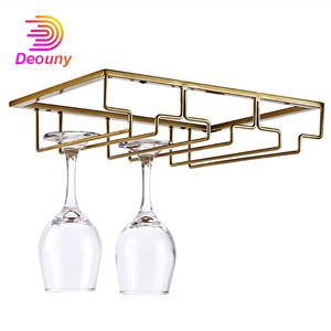 Deouny Hosehold Hanging Wine Glass حامل الكأس الإبداعية رأسًا على عقب رف 220509