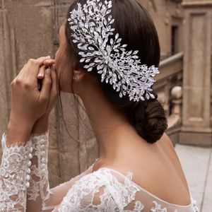 Blogger Poleć Luksusowe ślubne Włosy Pałeczki Tiaras Headpieces do ślubu Romantyczny Kryształy Biżuteria Urodziny Urodziny Akcesoria Akcesoria Brides Jewellrie