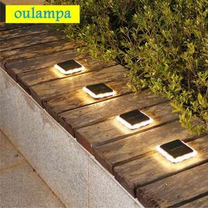 Pacotes Deck Gazon Pathway Solar Lights Terrenos à prova d'água para o parque de estrada Cortyard Villa enterrada a decoração da paisagem do quintal j220531