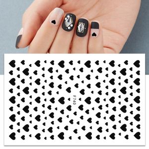 Stickers & Decals Romantic Sweet Love Heart Star Red/Black/White Nail Self-Adhesive DIY Manicure Art Sticker AccessoriesStickers