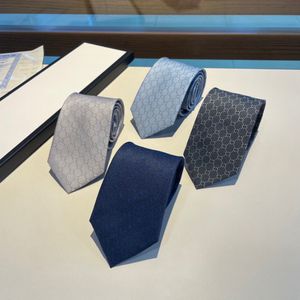 Designer Neckties Men Neck Ties Fashion Mens Neckties Letter Print Business Leisure Cravat Silk Luxury Top Quality With Original Box