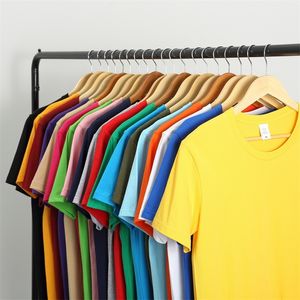 Marka Pamuk Erkekler T-Shirt Kısa kollu adam T Kısa Kollu Saf Renkli Erkekler T-S Erkek Üstleri W220409