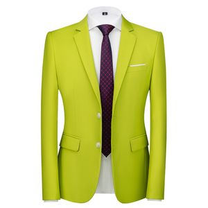 16 kolorów Blazers Men Slim Fit Business Blazers Jacket formalne biuro Casual Slim Fit marynarka 6XL duży rozmiar marynarka formalna 220409