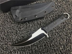 Top Quality SBK Fixed Blade Tactical Knife D2 Black Titanium Coating Blade CNC Finish G10 Handle Outdoor Camping Hunting Knives With Kydex