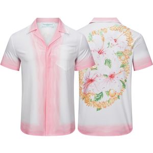 22SS Мужские дизайнерские рубашки Casablanc Hawaii цветочные повседневные рубашки.