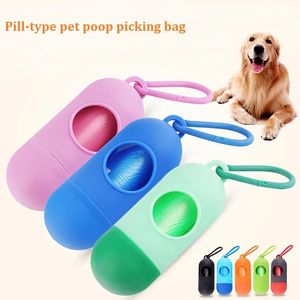 Husdjur leveranser hund poop väska skopa koppel dispenser med krok mini hundar poop väskor boende grossist