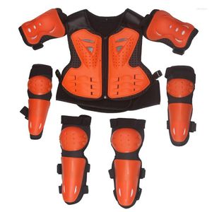 オートバイアパレルキッズキッドレーシングジャケット膝パッド肘ATVダートバイクレースクロザーチェストプロテク