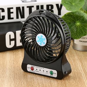 Taşınabilir Mini LED Fan Hava Soğutucu Pil Çalışan USB Şarj Masaüstü 3 Mod Hız Düzenleme LED Aydınlatma Fonksiyonu