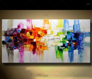 Est Abstract Modern Landscape Handmade Colorful Style Thick Oil Painting On Canvas For Home Decorative Wall Art