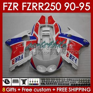 Body Kit für Yamaha FZRR FZR 250R 250RR FZR 250 FZR250R FZR-250 143No.18 FZR-250R FZR250 R RR 90 91 92 93 94 95 FZR250RR 1990 1991 1992 1993 1994 1995 Verkleidung weiß rot schwarz