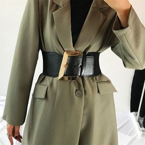 Fashion Corset Belt Large size s For Women Waist Elastic Cummerbund Black Wide Stretch Big Dress high quality 220712