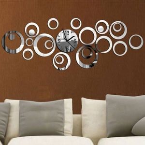 Quartz Wall Clock Modern Design Reloj de Pared Light Decorative Clocks 3D DIYアクリルミラーリビングルームY200407