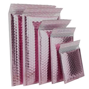 Bolsas de bolhas de ouro rosa Bolsas de embalagem envelopes à prova de choque à prova d'água Correios com adesivo self SEAL 6 tamanhos diferentes