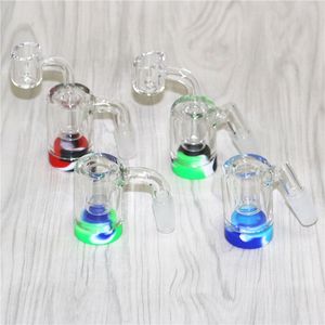 45 Ciotole per fumatori di cenere di vetro da 90 gradi 14mm Maschio Joint Bubbler Perc Reclaim Catchers per Dab Rig Bong