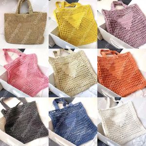 Bolsa de cama de ombro de grife Bolsas de praia Bolsas de luxo Bolsas de luxo Moda Mesh Sacos de respiração Compras para Microfibra de palha de verão Dicky0750