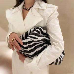 2022 Fashion Day Clutch Dumpling Bag zebra Holographic Cloud Bag Clip Purse Bags Women Pleated Baguette Pouch Totes Handbag